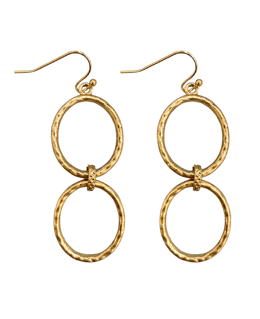 Double Circle Linked Earring