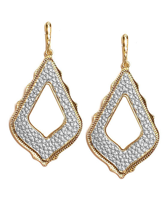 Animal Print Diamond Shape Post Earring