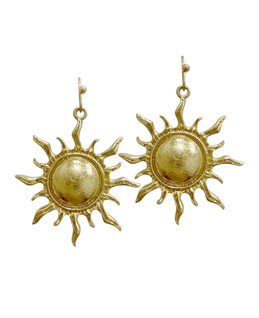 Sun Burst Dangle Earring