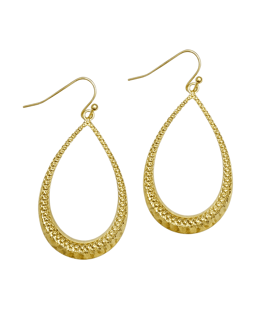 Hammered Texture Teardrop Earring
