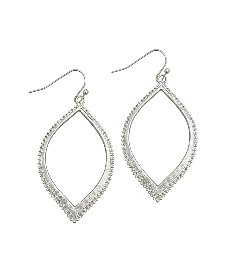 Marquise Shape Metal Earring
