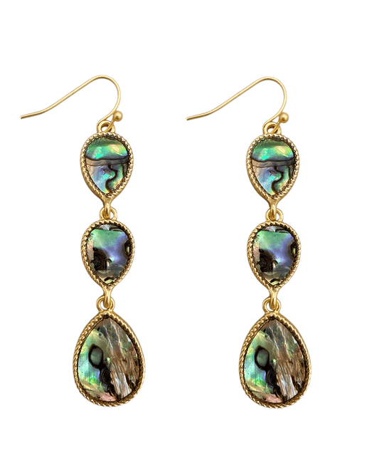 Triple Drop Shell Dangle Earring