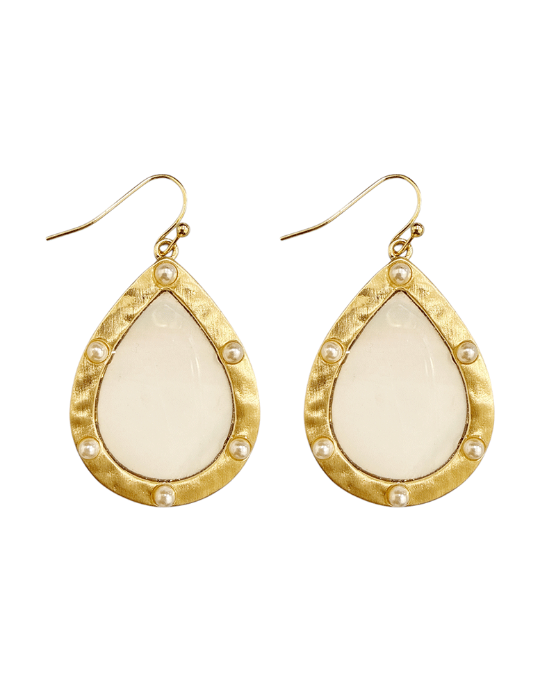 Shell Teardrop Metal Earring