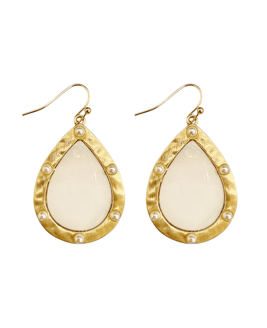 Shell Teardrop Metal Earring