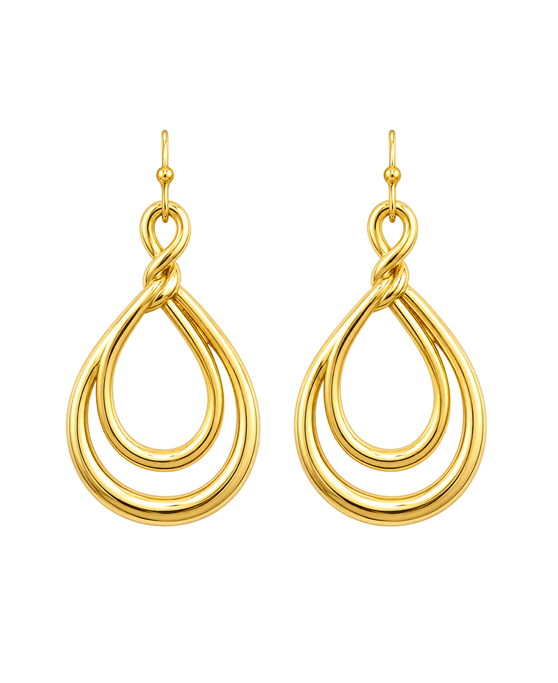 Twisted Infinity Double Teardrop Earring