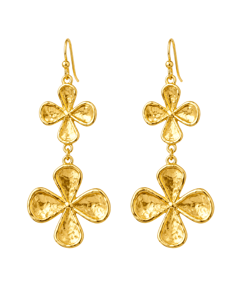 Linked Clover Drop Earring