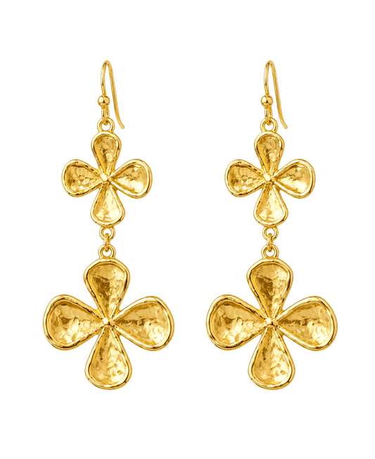 Linked Clover Drop Earring