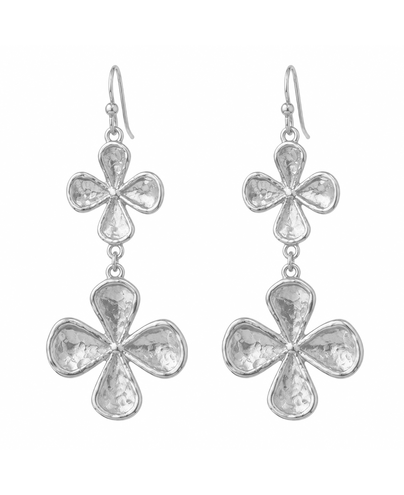 Linked Clover Drop Earring