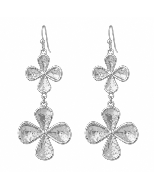 Linked Clover Drop Earring