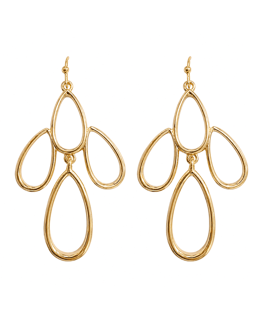Multi Teardrop Layout Earring
