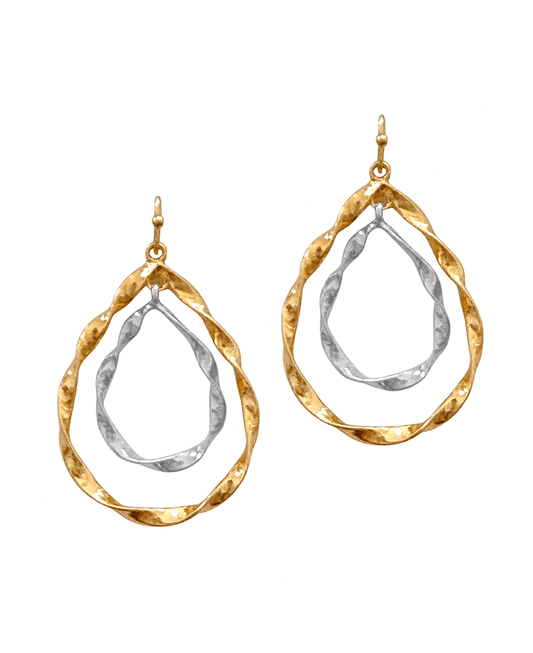 Double Twist Teardrop Earring