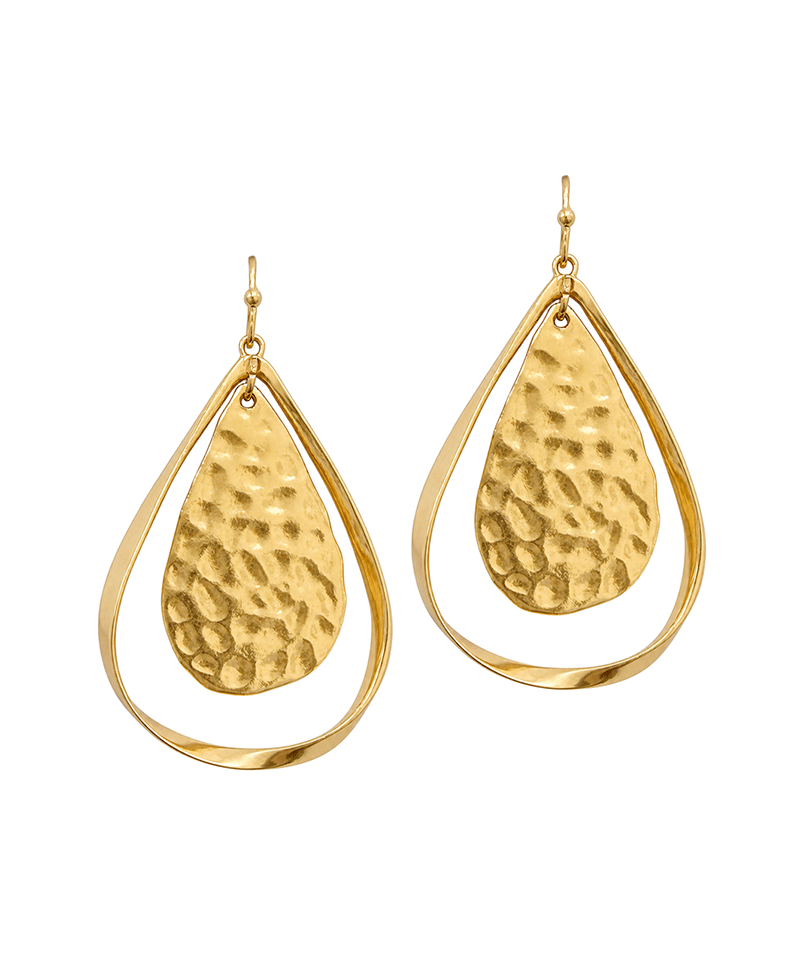 Double Teardrop Dangle Earring