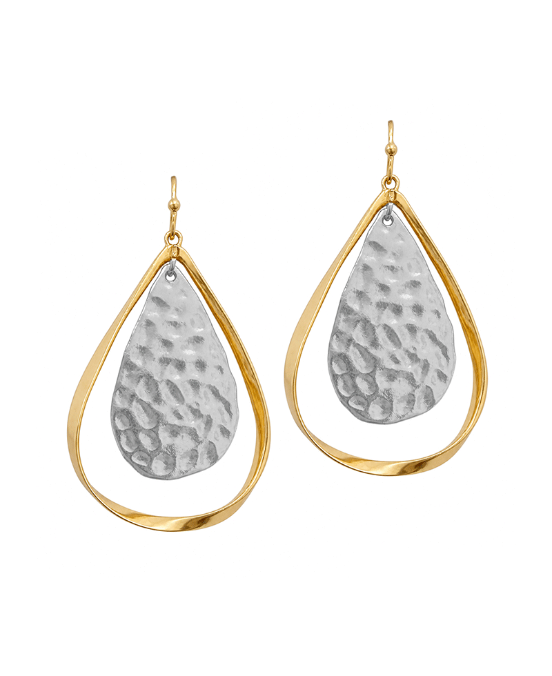 Double Teardrop Dangle Earring