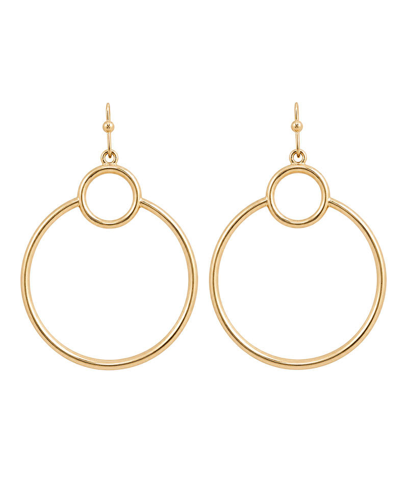 Double Circle Drop Earring