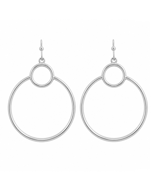 Double Circle Drop Earring