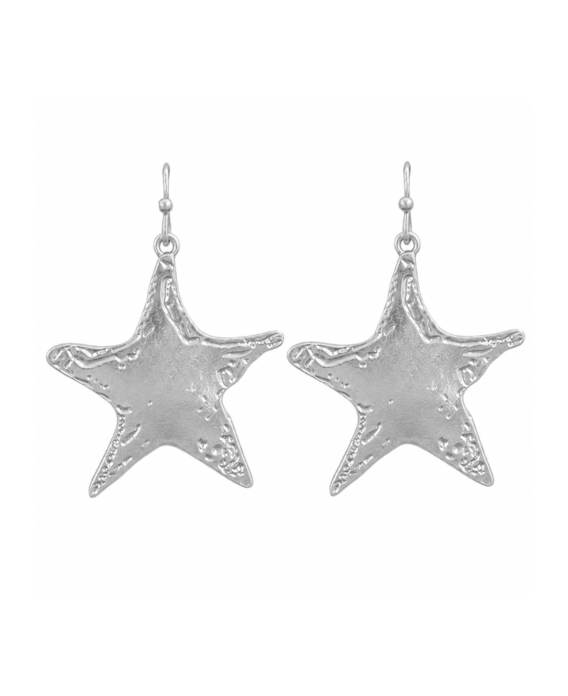 Textured Starfish Dangle Earring