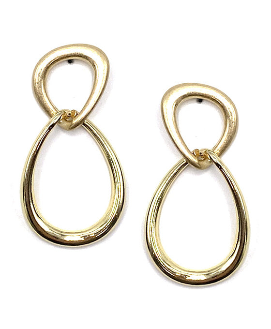 Metal Linked Post Earring