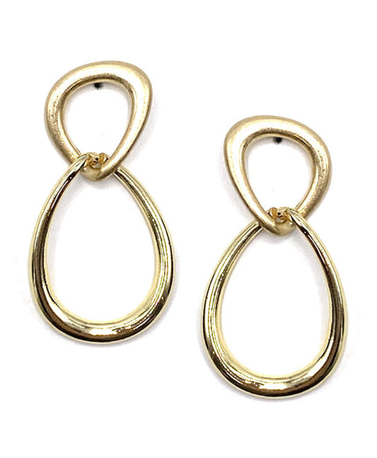 Metal Linked Post Earring