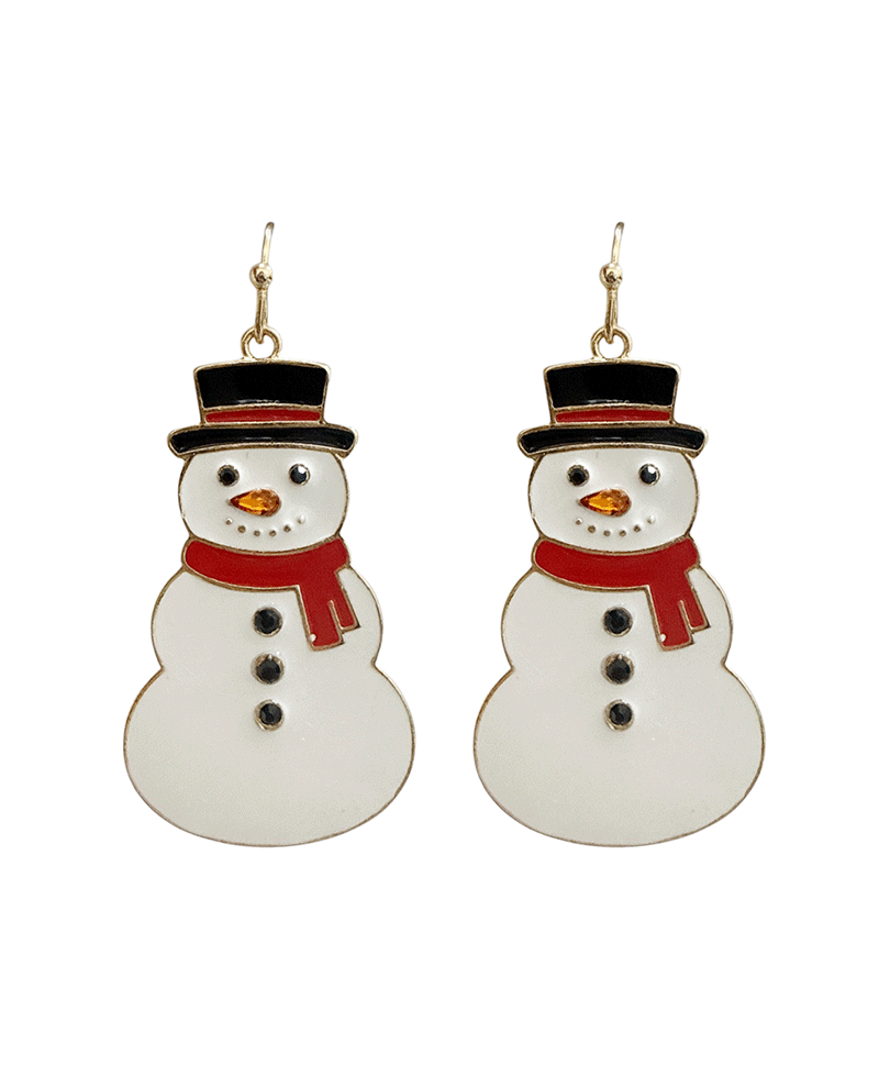 Snowman Dangle Earring
