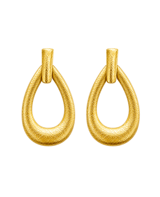 Door Knocker Teardrop Post Earring