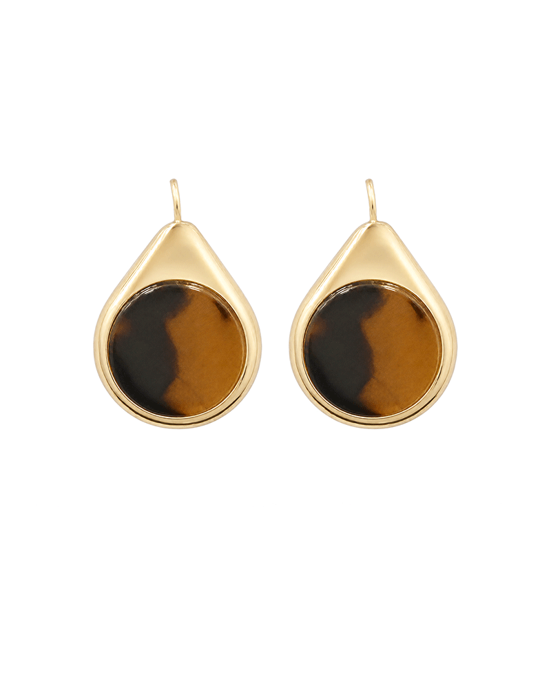 Teardrop Shape w/ Round Cabochon Earring