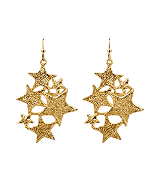 Textured Star Cluster Earring