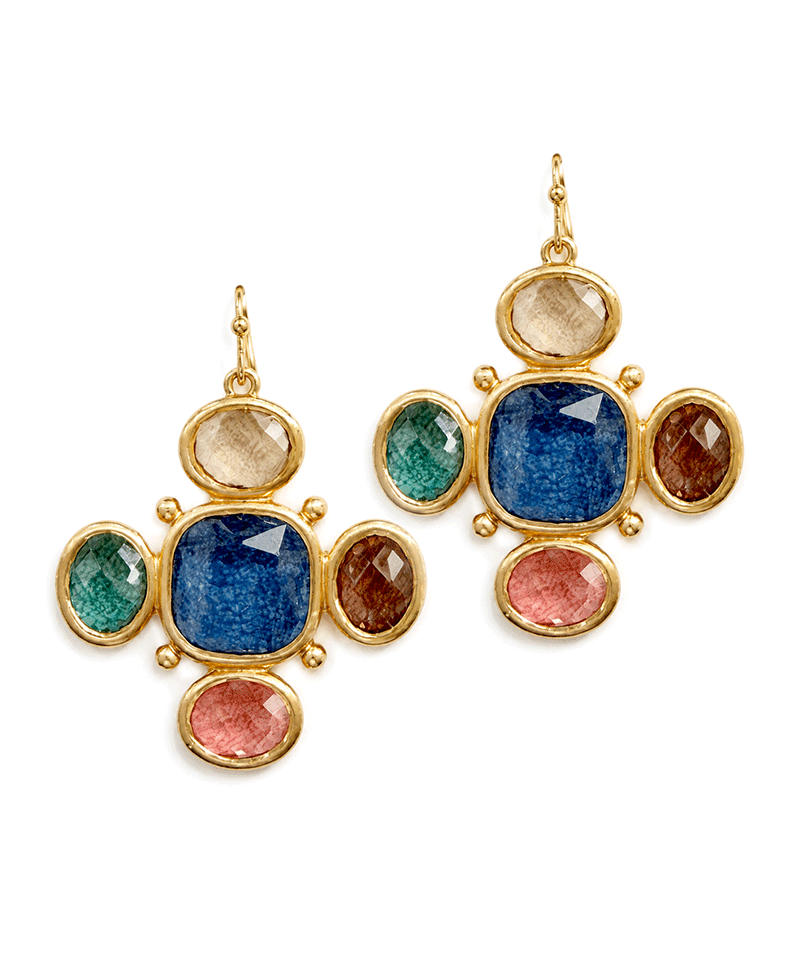 Byzantine Cross Shape Earring