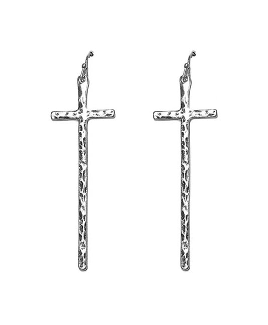 Metal Cross Earring
