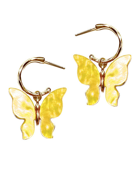 Butterfly Hoop Earring