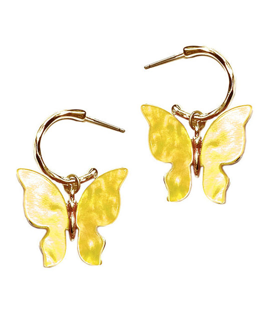 Butterfly Hoop Earring