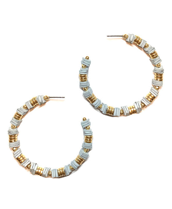 Multi Bead Hoop Earring