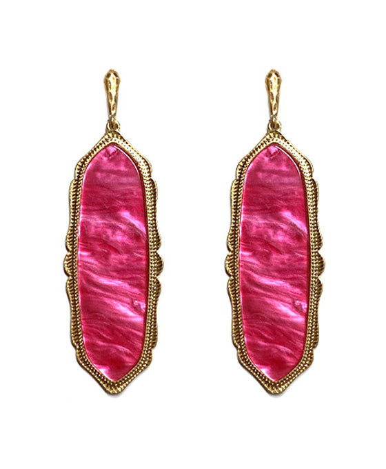 Hexagon Shape Post Earring
