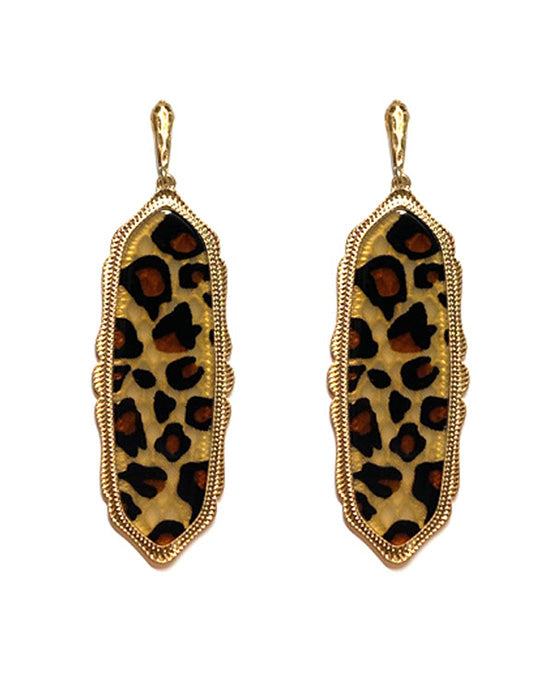 Hexagon Shape Post Earring