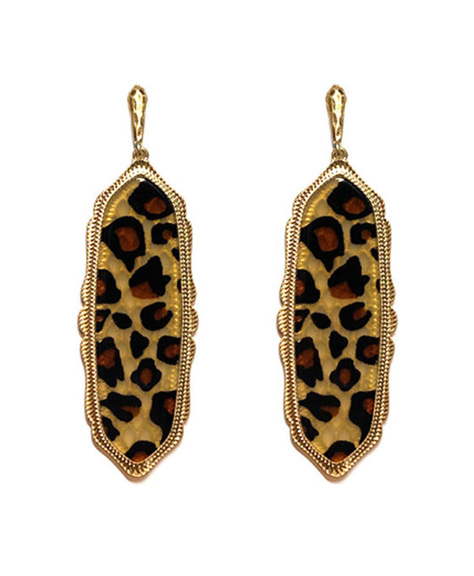 Hexagon Shape Post Earring