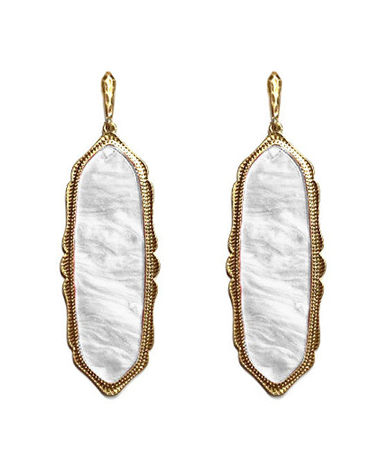 Hexagon Shape Post Earring