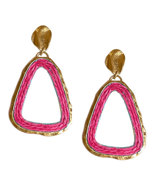 Metal Triangle Shape Post Earring