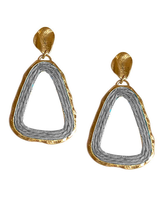 Metal Triangle Shape Post Earring