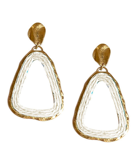 Metal Triangle Shape Post Earring