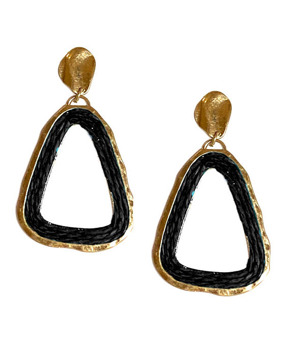 Metal Triangle Shape Post Earring