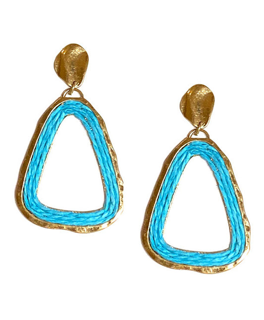 Metal Triangle Shape Post Earring