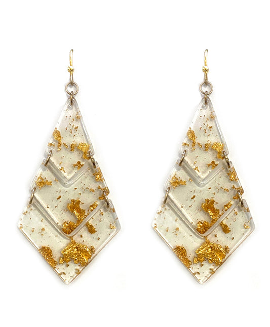 Linked Diamond Shape Acrylic Earring