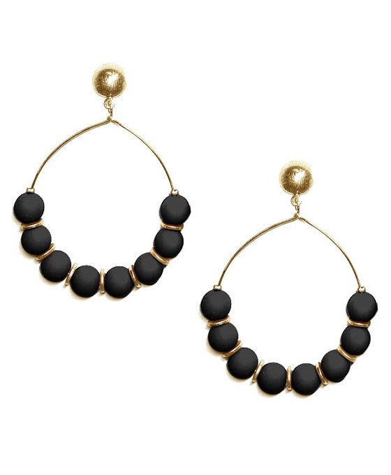 Round Bead Wire Post Earring