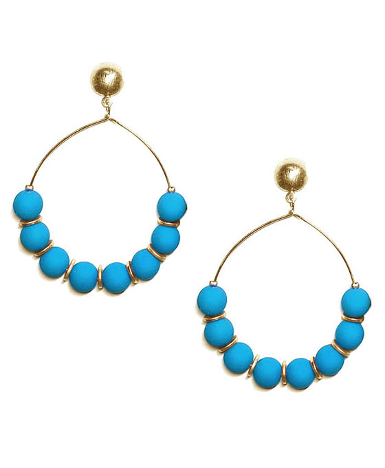 Round Bead Wire Post Earring