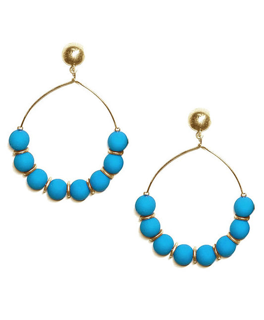Round Bead Wire Post Earring