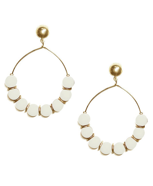 Round Bead Wire Post Earring