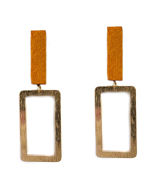 Square Metal Post Earring