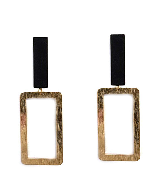 Square Metal Post Earring