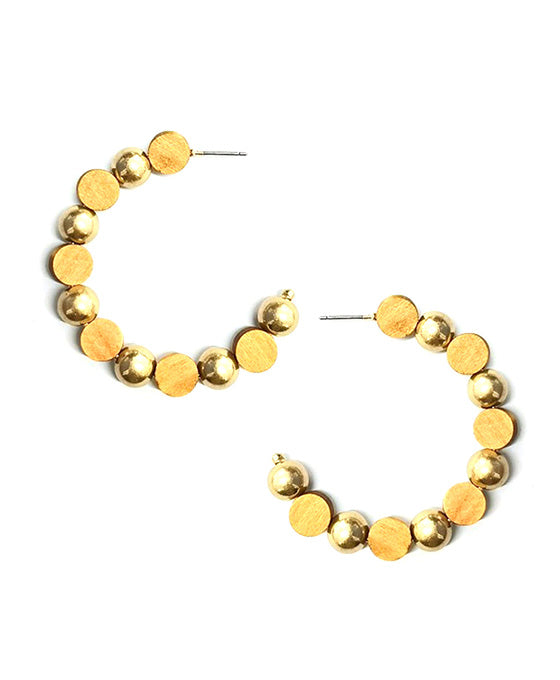 Metal Ball Hoop Earring