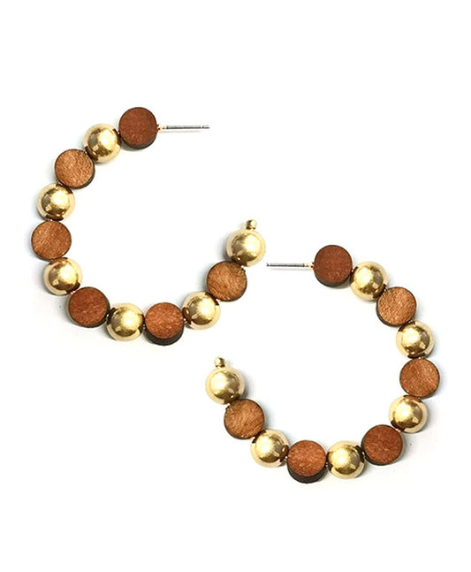 Metal Ball Hoop Earring
