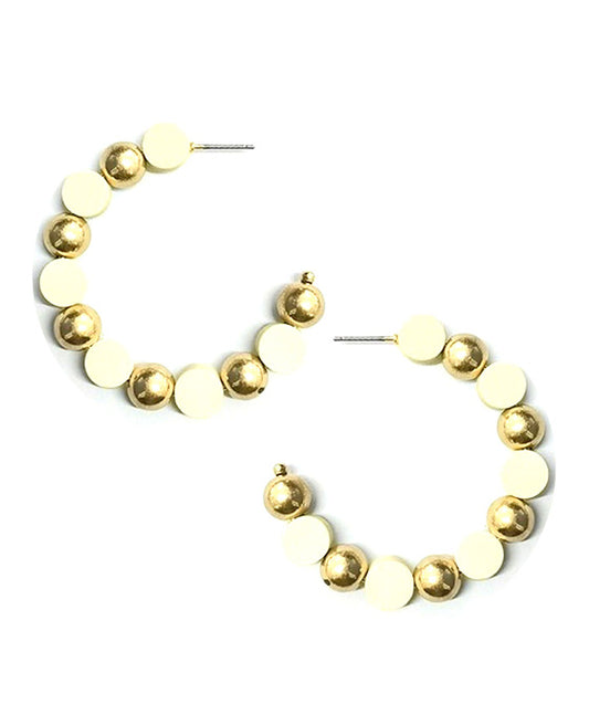 Metal Ball Hoop Earring